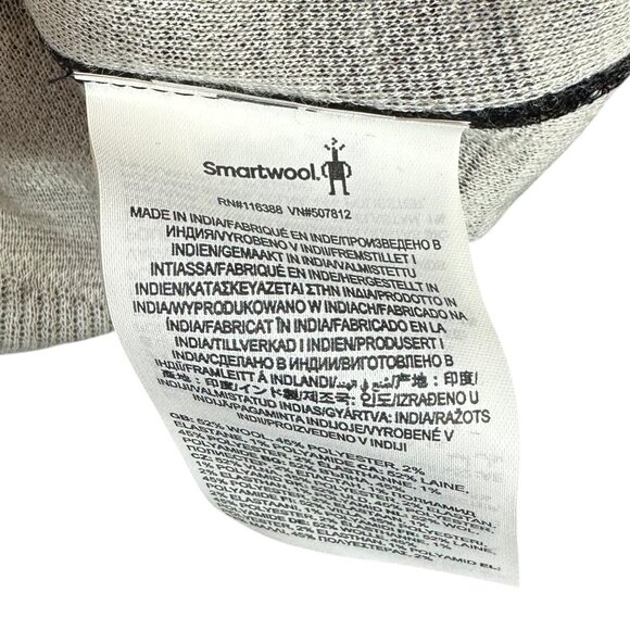 NWT SmartWool Intraknit Merino 200 1/4 Zip Base Layer Top Black/White Size Small - Picture 7 of 8